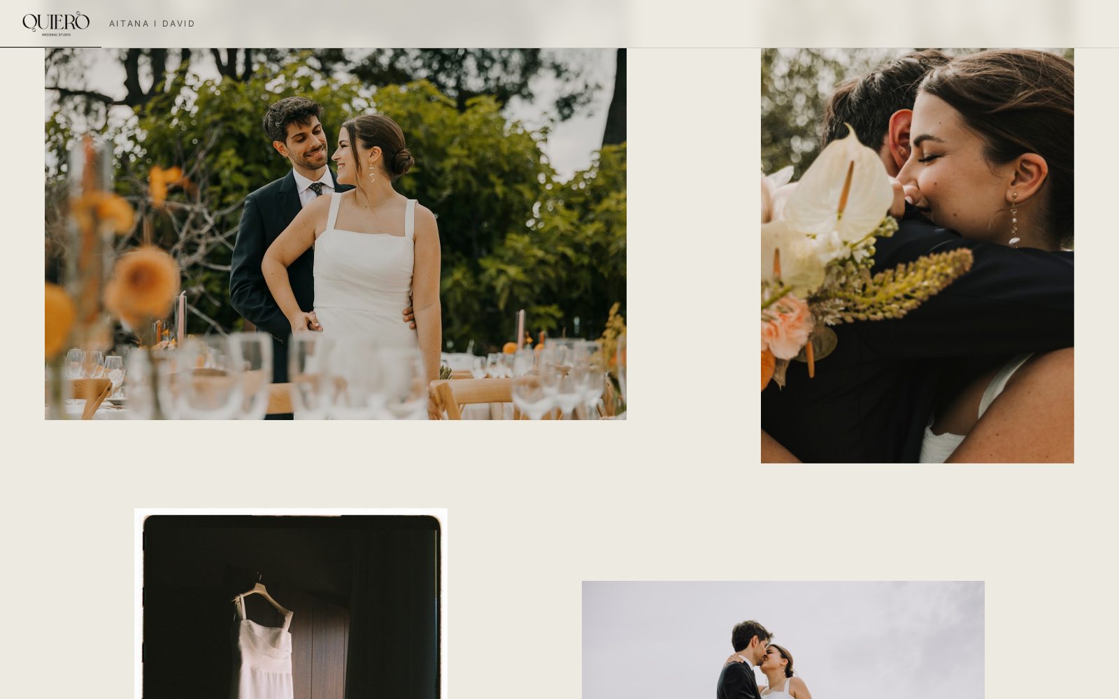 Cuadrícula en mosaico de una galería de boda en Positiva
